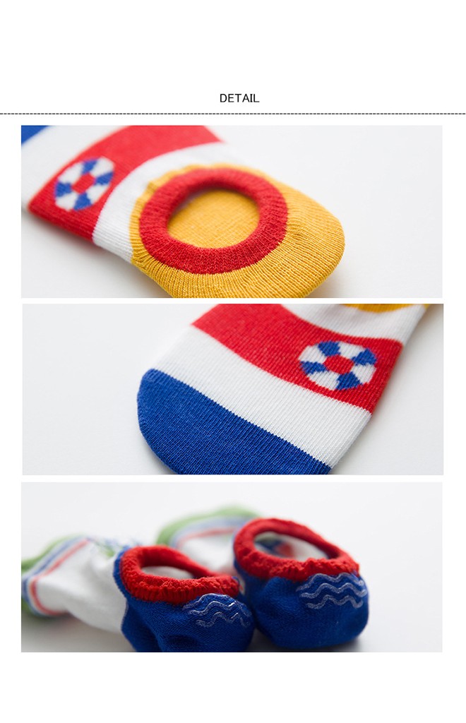 ถุงเท้าเด็กแบบข้อส้นปากตื้นลายท่องเที่ยวทะเล(C069)