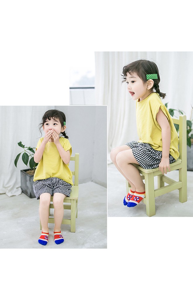 ถุงเท้าเด็กแบบข้อส้นปากตื้นลายท่องเที่ยวทะเล(C069)