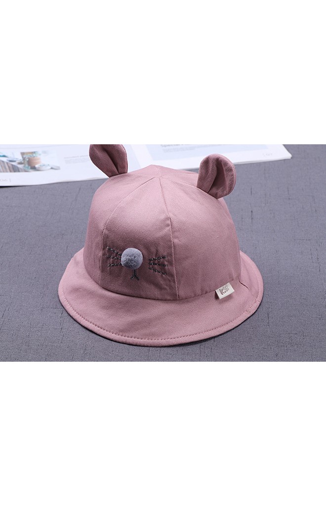 หมวก Bucket แมวน้อย มีสายยืดคล้องใต้คาง KUKUJI
