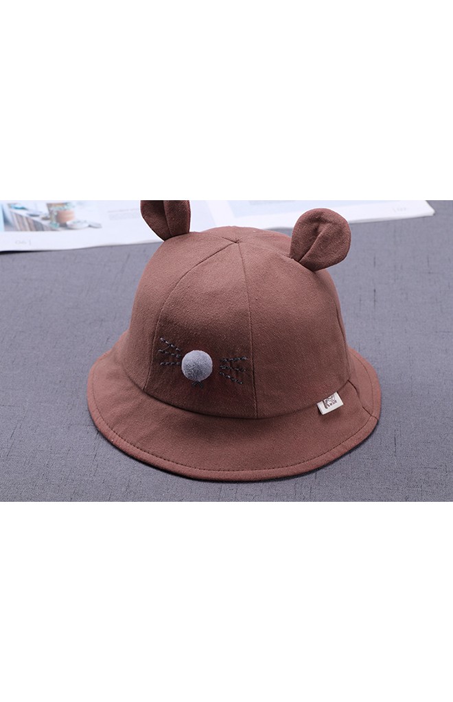 หมวก Bucket แมวน้อย มีสายยืดคล้องใต้คาง KUKUJI