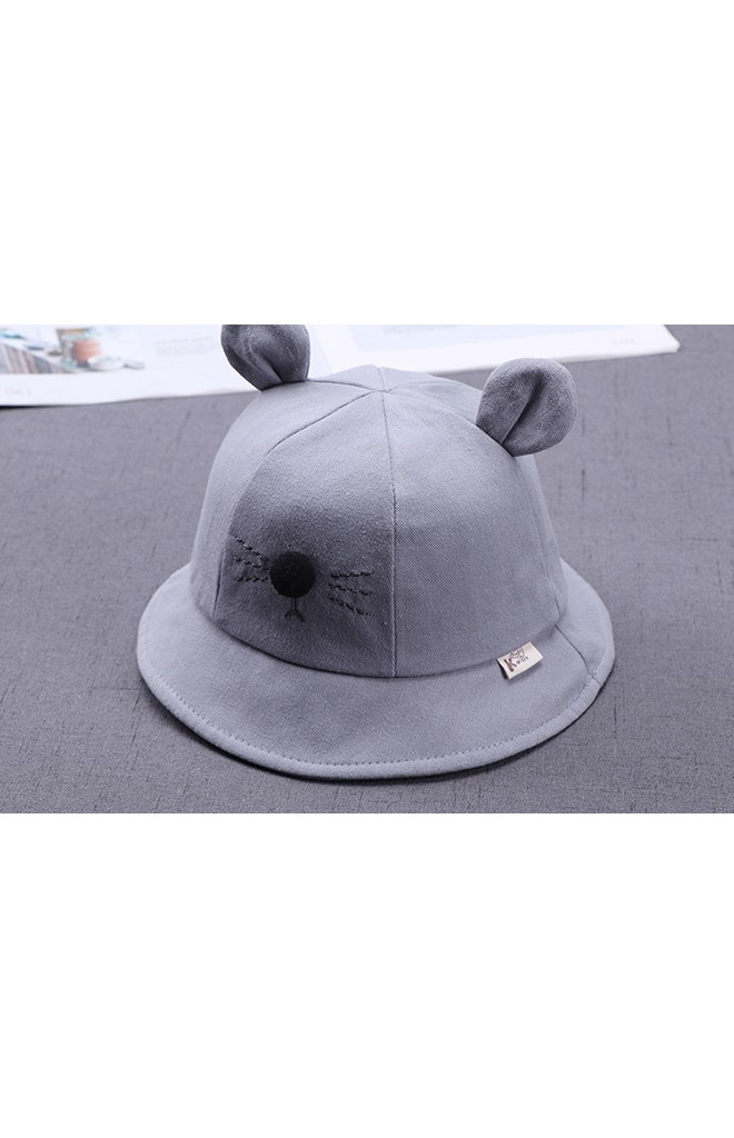 หมวก Bucket แมวน้อย มีสายยืดคล้องใต้คาง KUKUJI