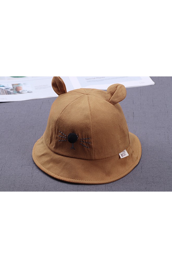 หมวก Bucket แมวน้อย มีสายยืดคล้องใต้คาง KUKUJI