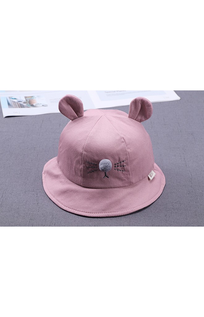 หมวก Bucket แมวน้อย มีสายยืดคล้องใต้คาง KUKUJI