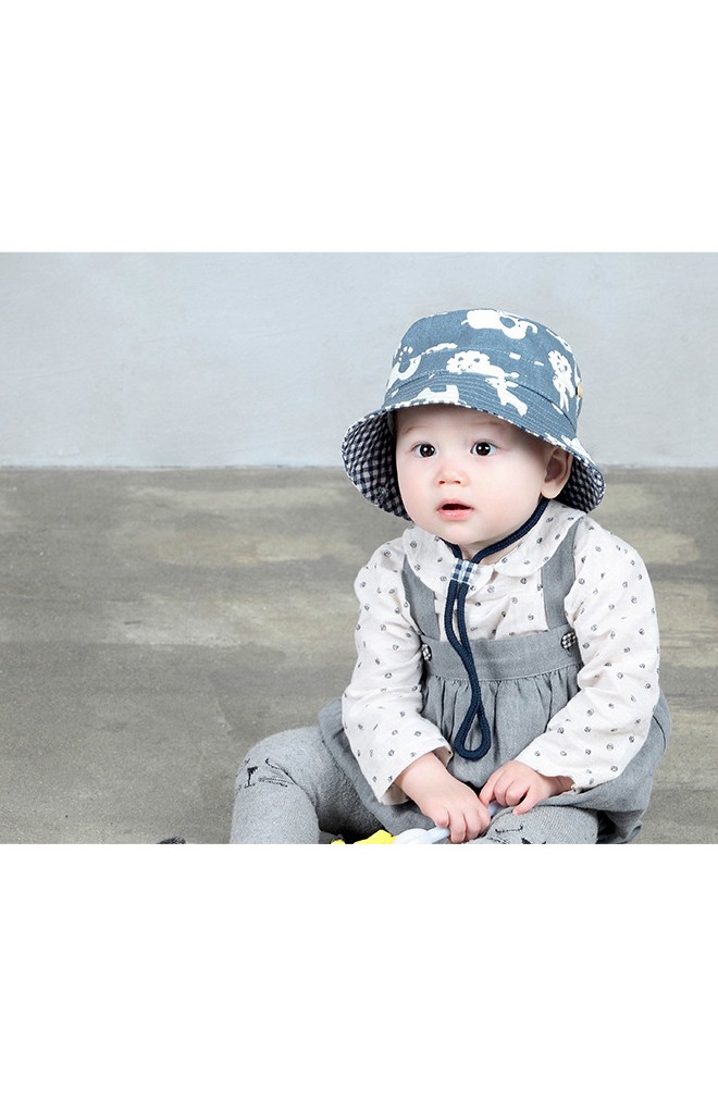 หมวก Bucket ยีนส์ลายสัตวน่ารัก MiLKY FRiENDS