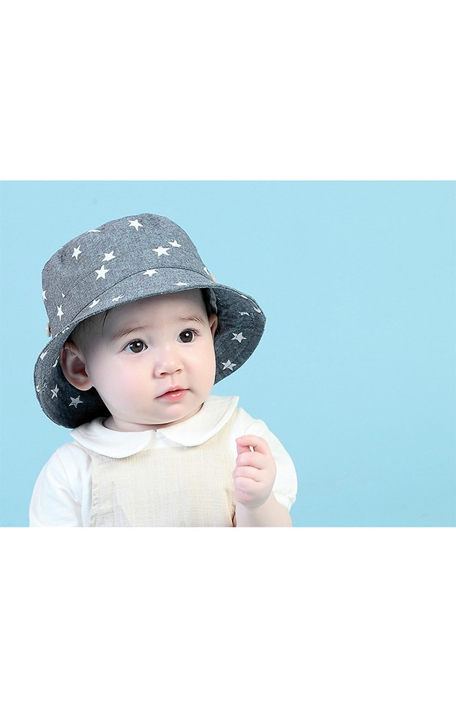 หมวกปีกรอบผ้าฝ้ายลายดาว MiLKY FRiENDS