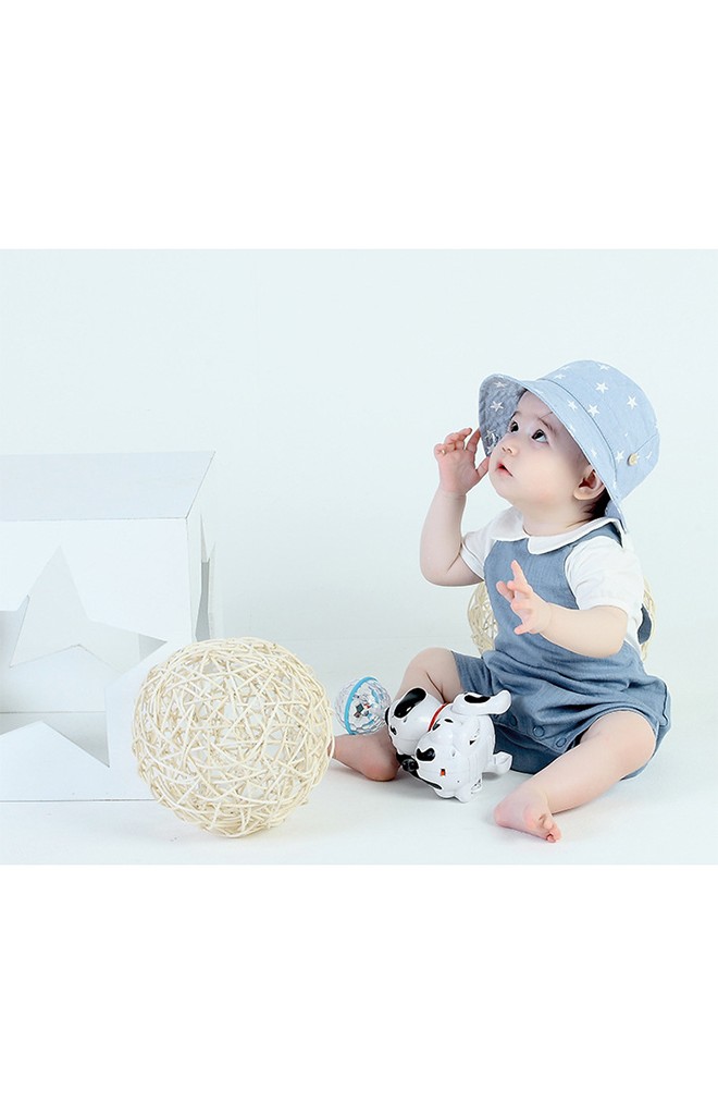 หมวกปีกรอบผ้าฝ้ายลายดาว MiLKY FRiENDS