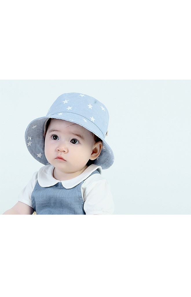 หมวกปีกรอบผ้าฝ้ายลายดาว MiLKY FRiENDS
