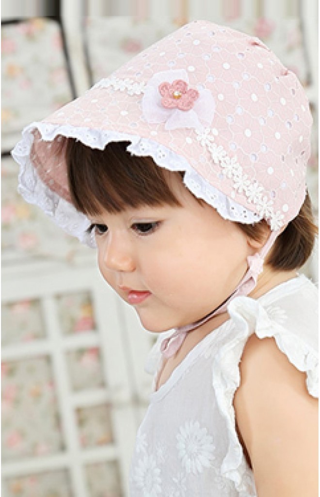 หมวกผูกคางสาวน้อยลายดอก แต่งดอกไม้น่ารัก หมวกผูกคางสาวน้อยลายดอก แต่งดอกไม้น่ารัก