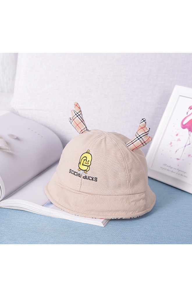 หมวกปีกรอบ SOCIAL DUCKS ปักรูปเป็ดหน้า-หลัง