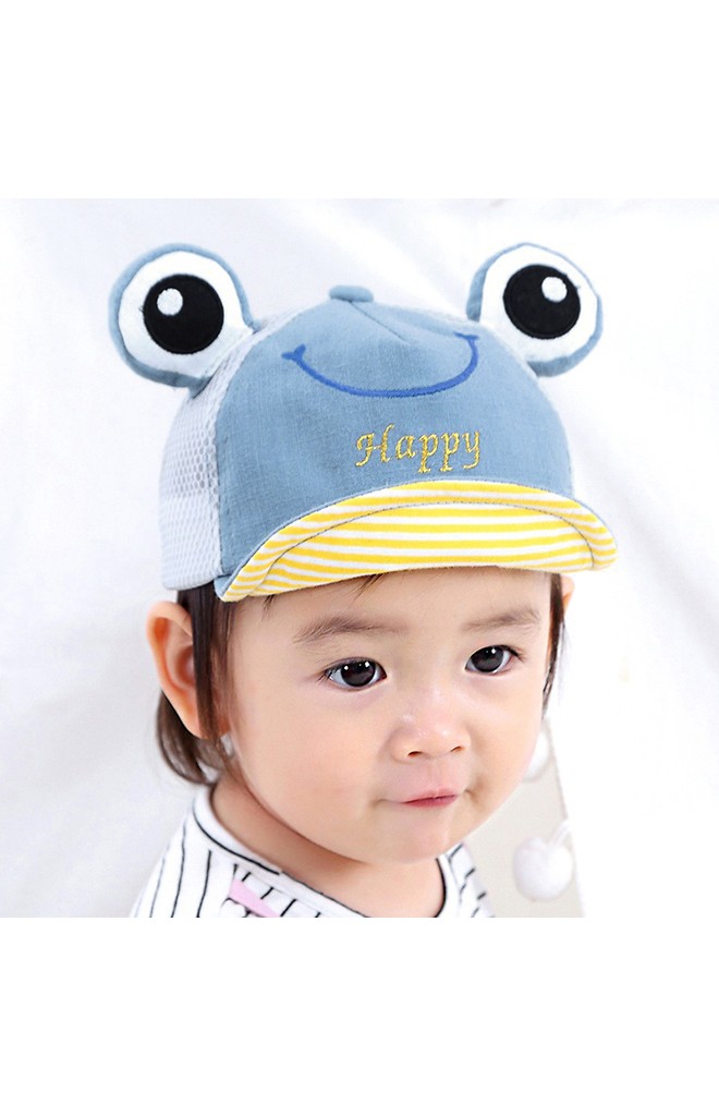 หมวกแก๊ปกบตาโต Happy every day ด้านหลังผ้าตาข่าย