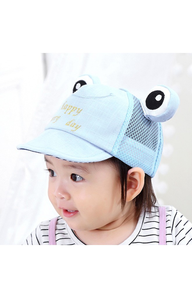 หมวกแก๊ปกบตาโต Happy every day ด้านหลังผ้าตาข่าย