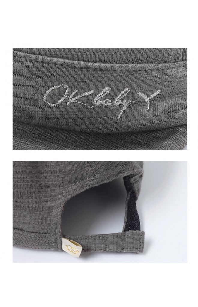 หมวกแก๊ปปัก OK baby ด้านบนแต่งปอมปอม MILKY FRIENDS