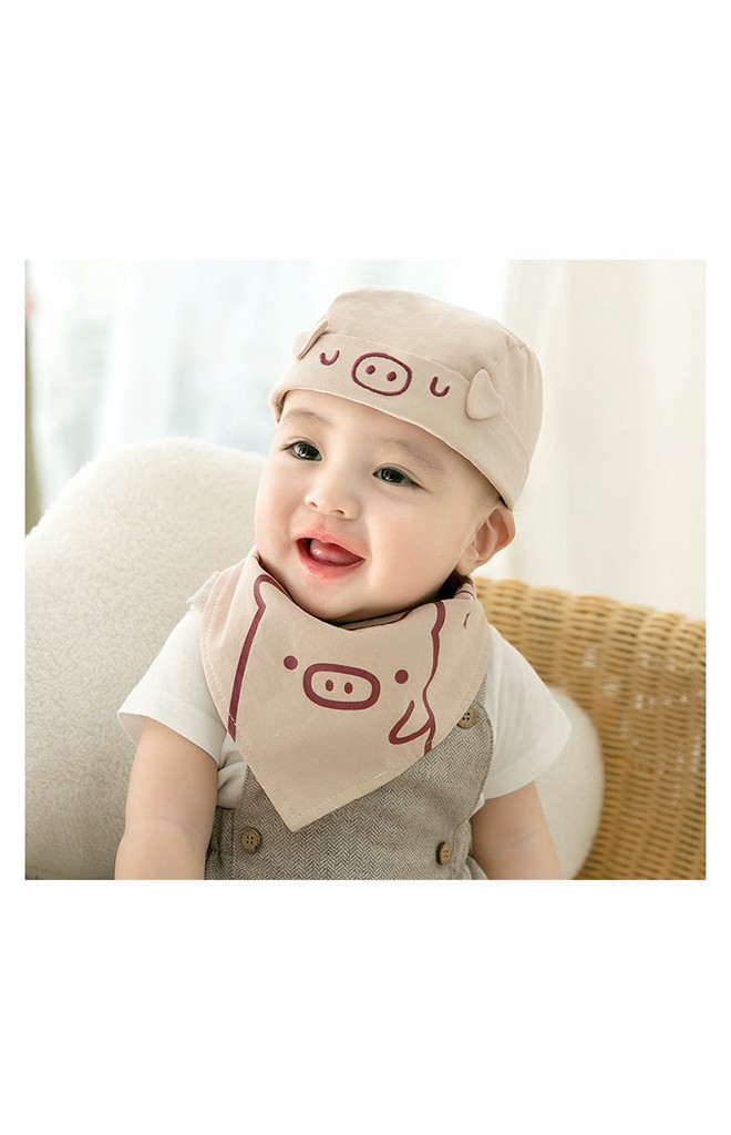 เซ็ตหมวกโจรสลัดหน้าหมูน่ารักมาพร้อมผ้ากันเปื้อน GZMM