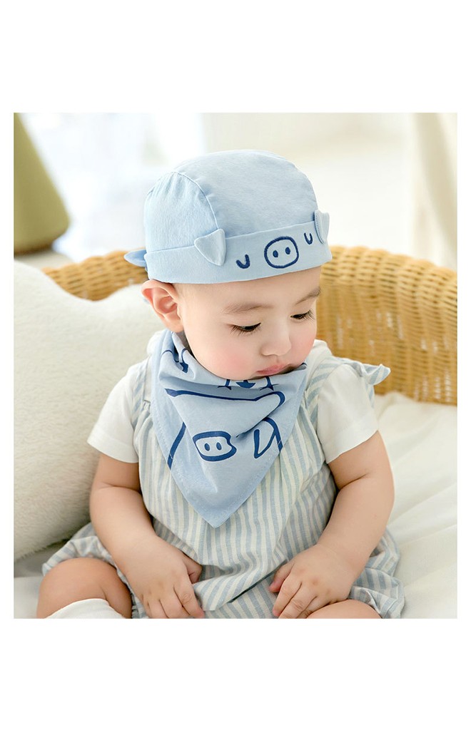 เซ็ตหมวกโจรสลัดหน้าหมูน่ารักมาพร้อมผ้ากันเปื้อน GZMM