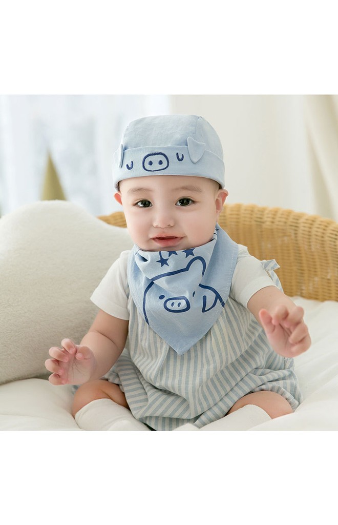 เซ็ตหมวกโจรสลัดหน้าหมูน่ารักมาพร้อมผ้ากันเปื้อน GZMM