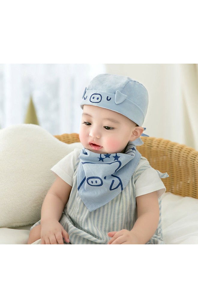 เซ็ตหมวกโจรสลัดหน้าหมูน่ารักมาพร้อมผ้ากันเปื้อน GZMM