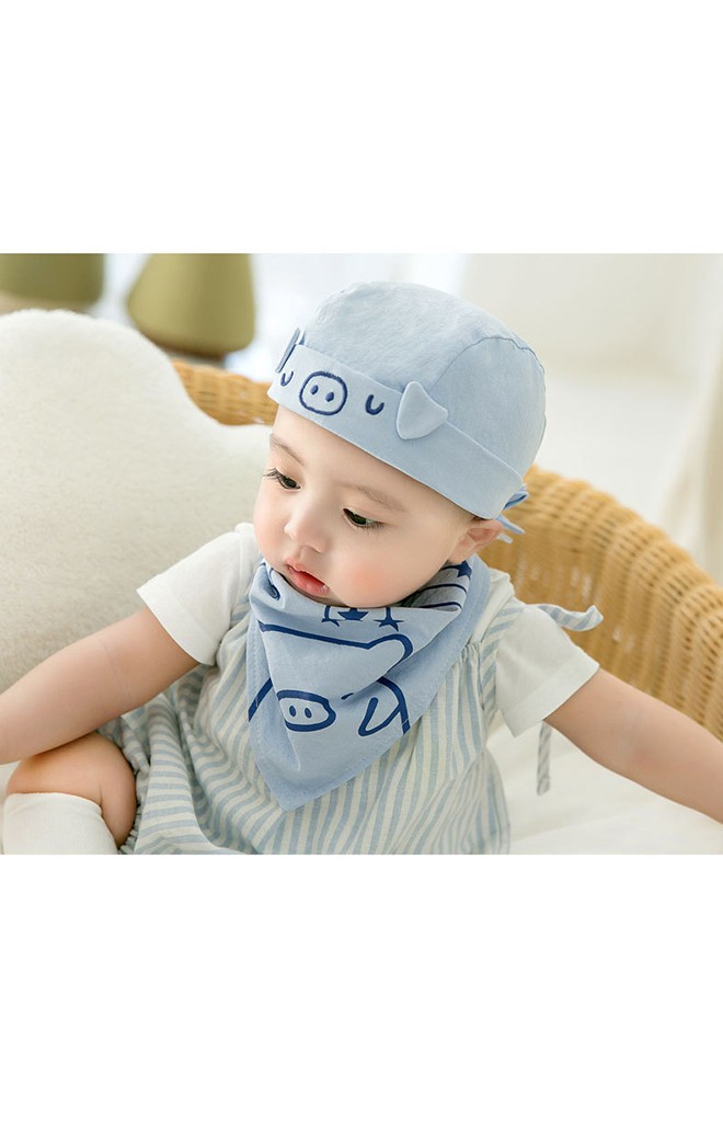 เซ็ตหมวกโจรสลัดหน้าหมูน่ารักมาพร้อมผ้ากันเปื้อน GZMM