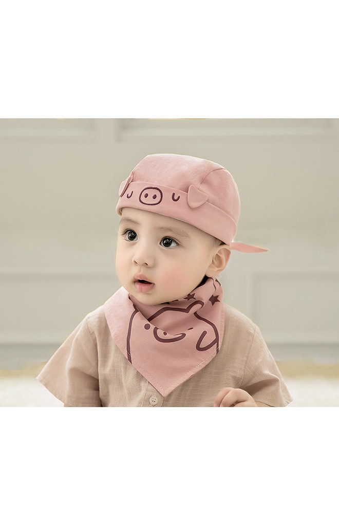 เซ็ตหมวกโจรสลัดหน้าหมูน่ารักมาพร้อมผ้ากันเปื้อน GZMM