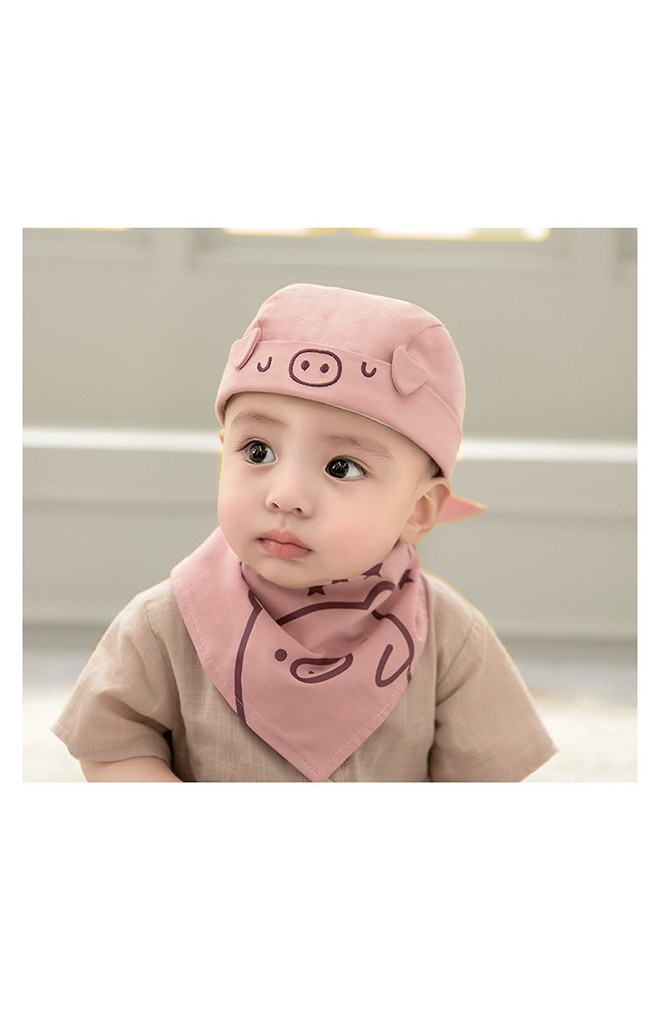 เซ็ตหมวกโจรสลัดหน้าหมูน่ารักมาพร้อมผ้ากันเปื้อน GZMM