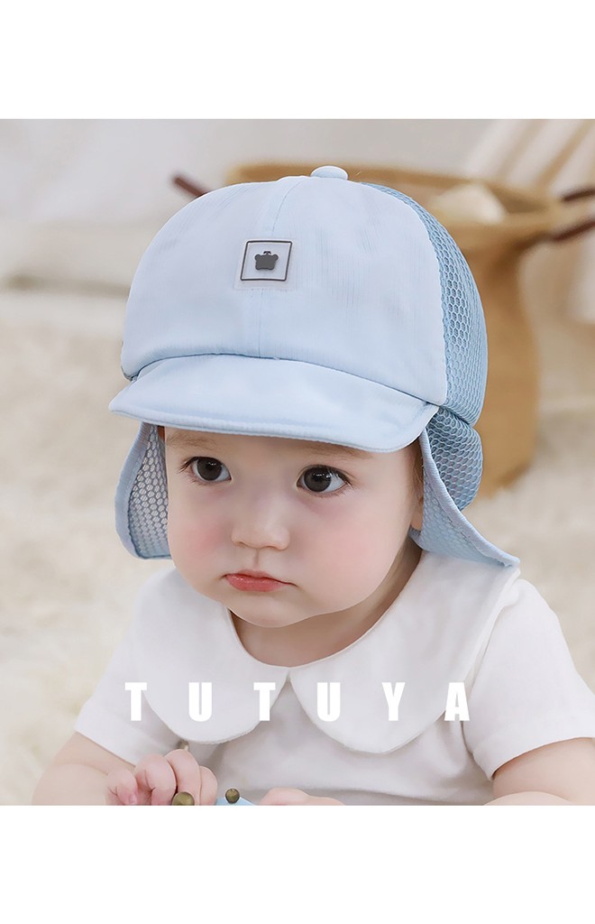 หมวกแก๊ปเด็กด้านหลังมีผ้าตาข่ายบังแดดช่วงคอ TUTUYA