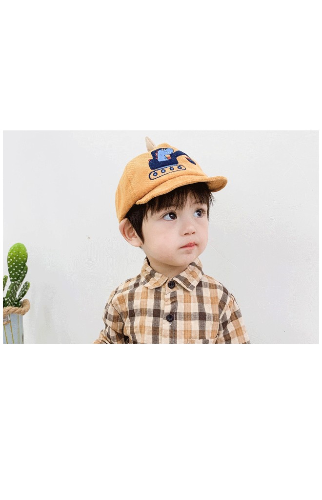 หมวกแก๊ปไดโนเสาร์ผ้าลูกฟูก