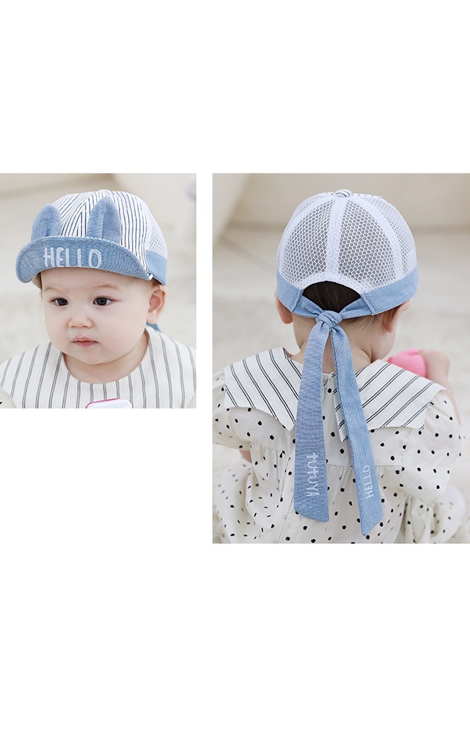 หมวกแก๊ปลายทางแต่งหู ใต้ปีกสกรีน HELLO จาก TUTUYA