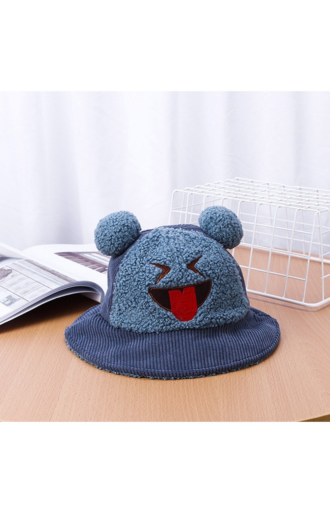 หมวก Bucket หน้าการ์ตูนแต่งปอมปอมน่ารัก