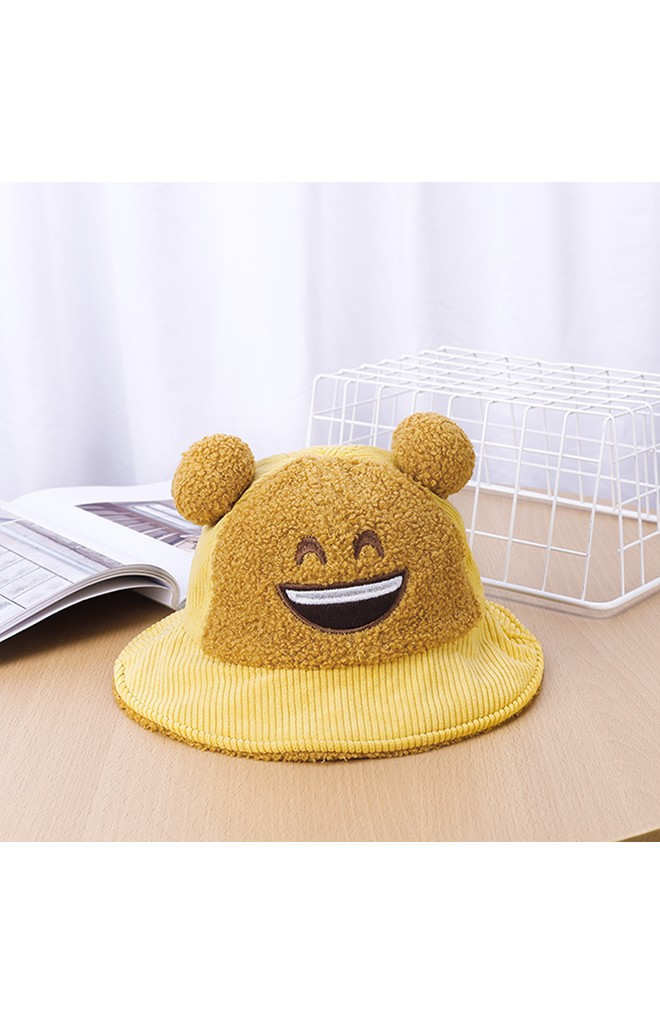 หมวก Bucket หน้าการ์ตูนแต่งปอมปอมน่ารัก