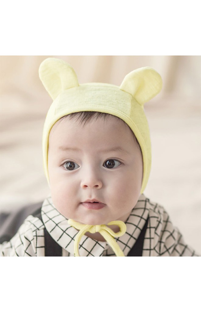 หมวกผูกคางแต่งหูเล็กๆ น่ารัก