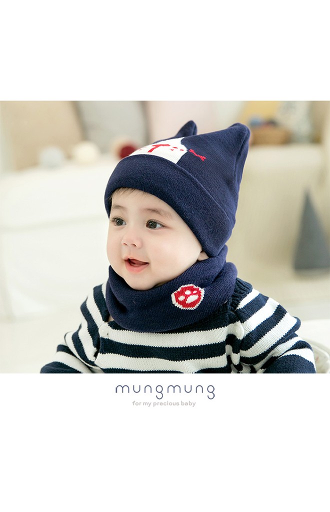 หมวกไหมพรมเจ้าตูบพับขอบ (เฉพาะหมวก)