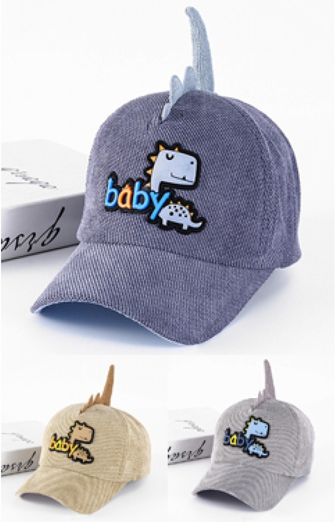 หมวกแก๊ปไดโนเสาร์ แต่งอักษร baby หมวกแก๊ปไดโนเสาร์ แต่งอักษร baby