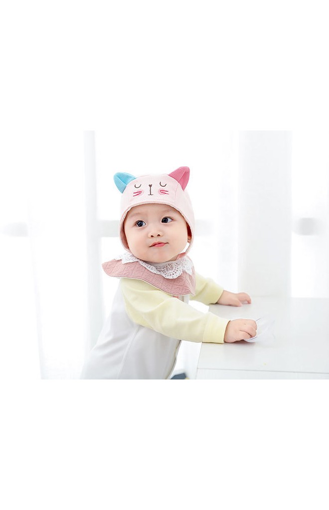 หมวกผูกคางเด็กเจ้าตูบและแมวน้อย
