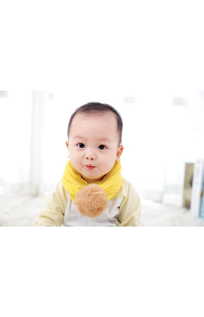 หมวกไหมพรมกันหนาวแต่งขนมิ้ง ปรับเป็นผ้าพันคอได้