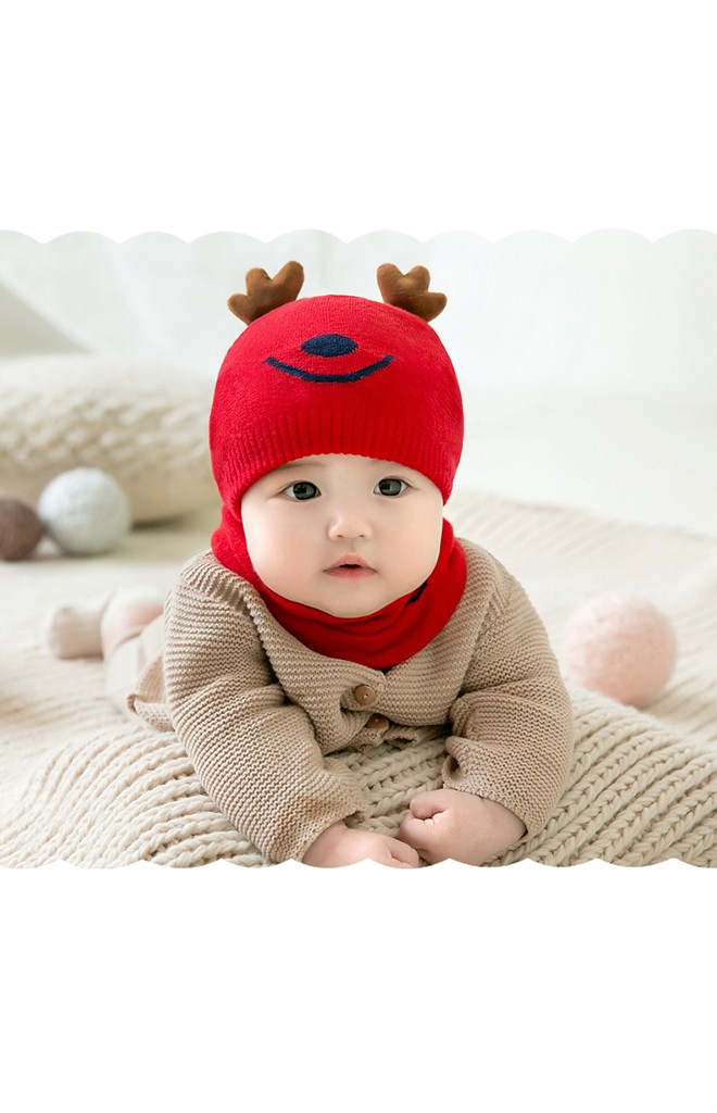 เซ็ตหมวกไหมพรม Baby Deer มาพร้อมผ้าสวมคอ GZMM