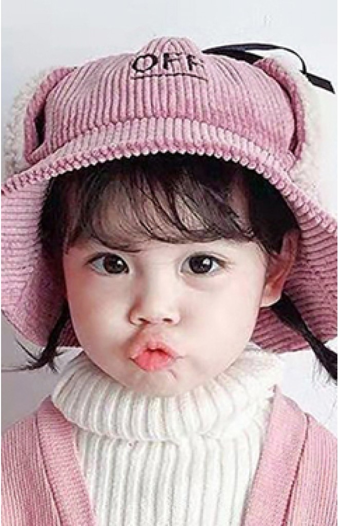 หมวกปีกรอบผ้าลูกฟูก ปักอักษร OFF ด้านข้างมีผ้าปิดหูผ้าขน หมวกปีกรอบผ้าลูกฟูก ปักอักษร OFF ด้านข้างมีผ้าปิดหูผ้าขน