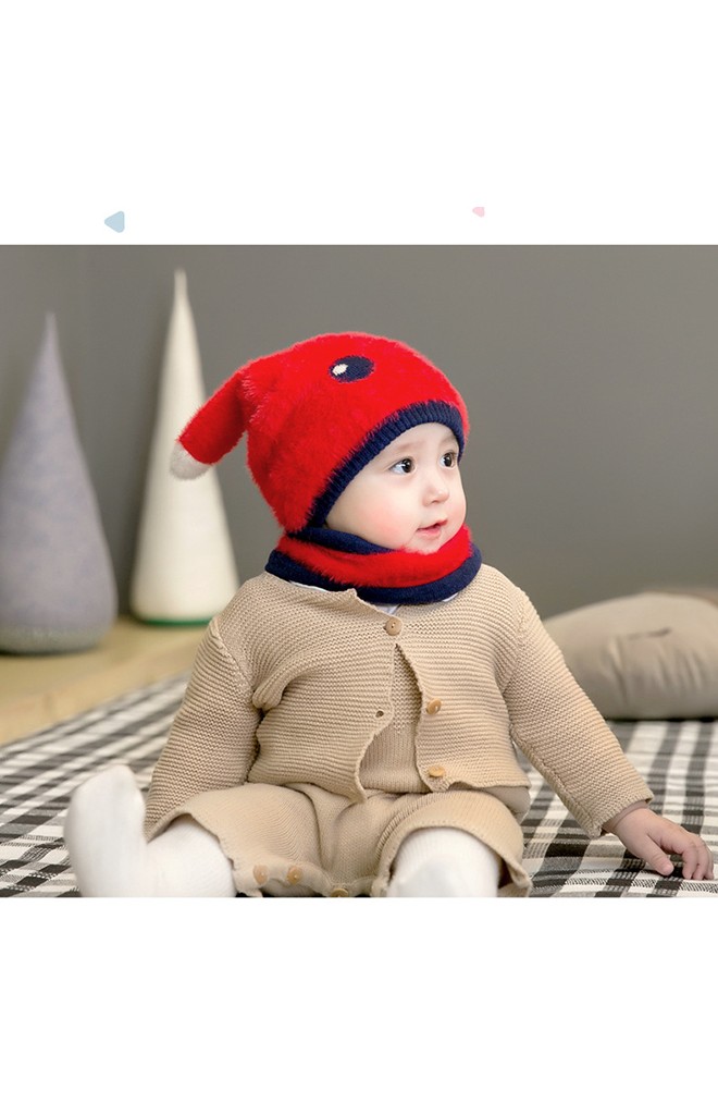 เซ็ตหมวกกระต่ายน้อยขนฟู Winter Bunny มาพร้อมผ้าสวมคอ GZMM