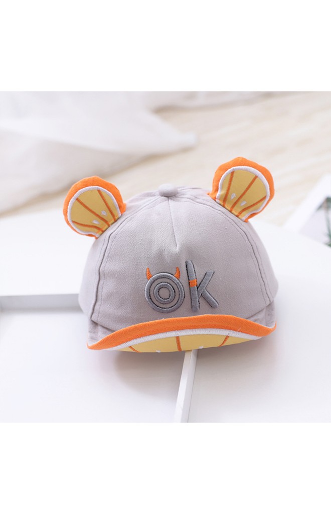 หมวกแก๊ปผลไม้ ด้านหน้าปักอักษร ok