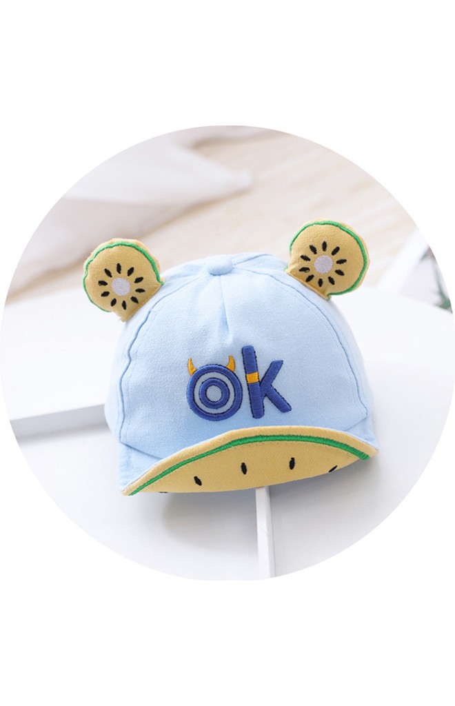 หมวกแก๊ปผลไม้ ด้านหน้าปักอักษร ok
