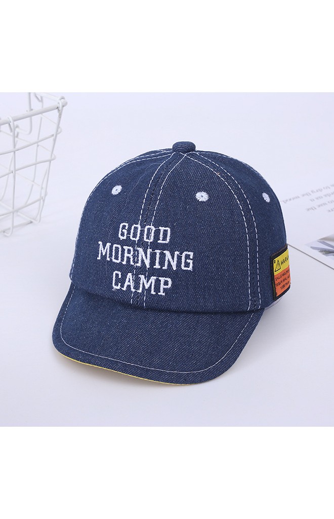 หมวกแก๊ปยีนส์ ปัก GOOD MORNING CAMP