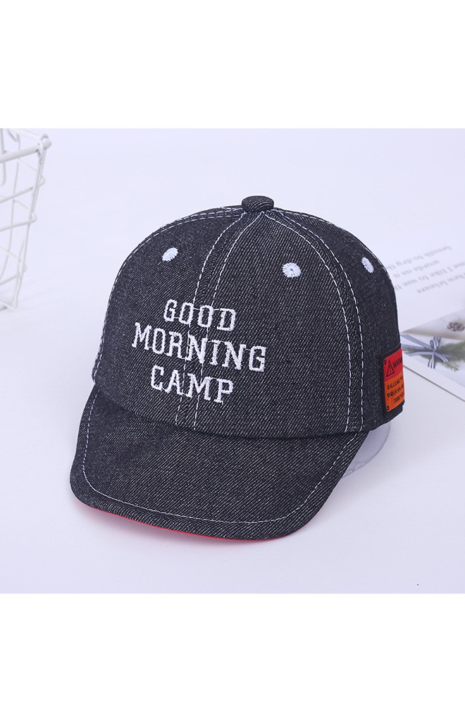 หมวกแก๊ปยีนส์ ปัก GOOD MORNING CAMP
