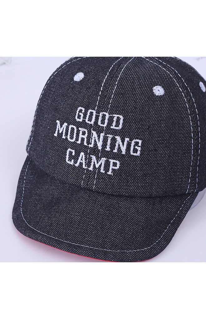 หมวกแก๊ปยีนส์ ปัก GOOD MORNING CAMP