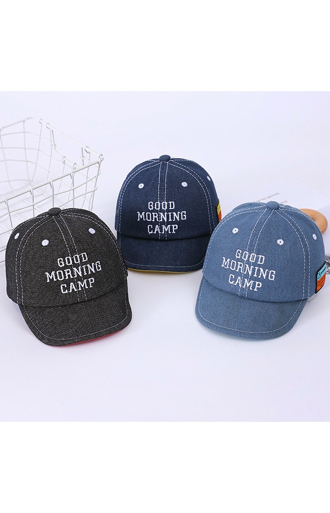 หมวกแก๊ปยีนส์ ปัก GOOD MORNING CAMP