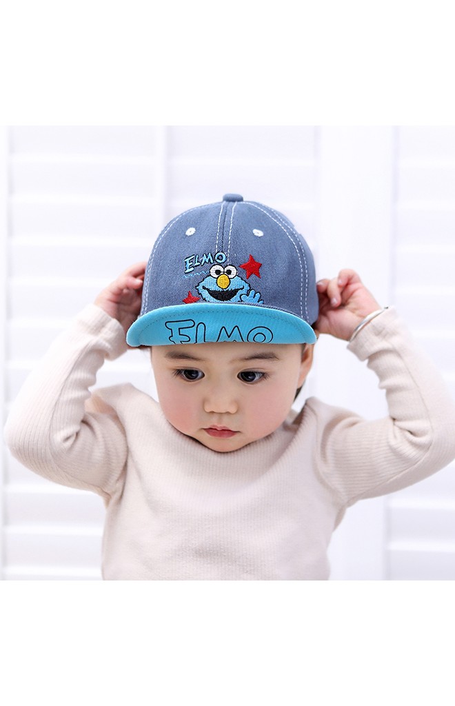 หมวกแก๊ปยีนส์ปัก ELMO