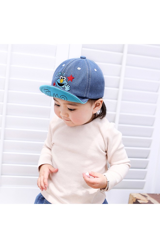 หมวกแก๊ปยีนส์ปัก ELMO