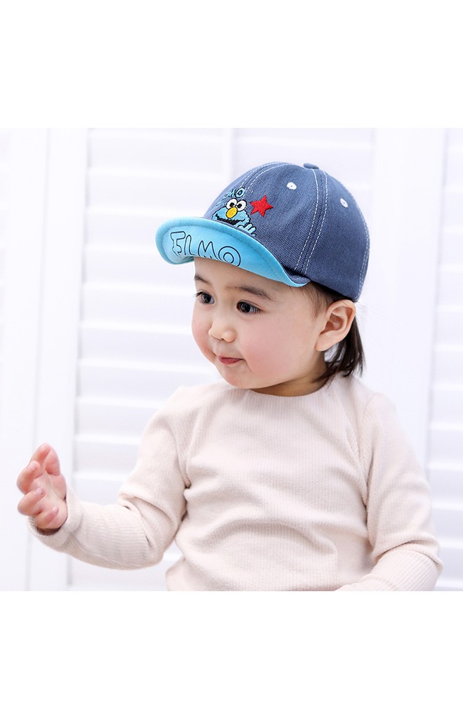 หมวกแก๊ปยีนส์ปัก ELMO