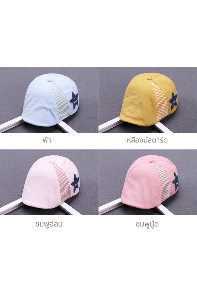 หมวก Flat Cap แต่งดาว