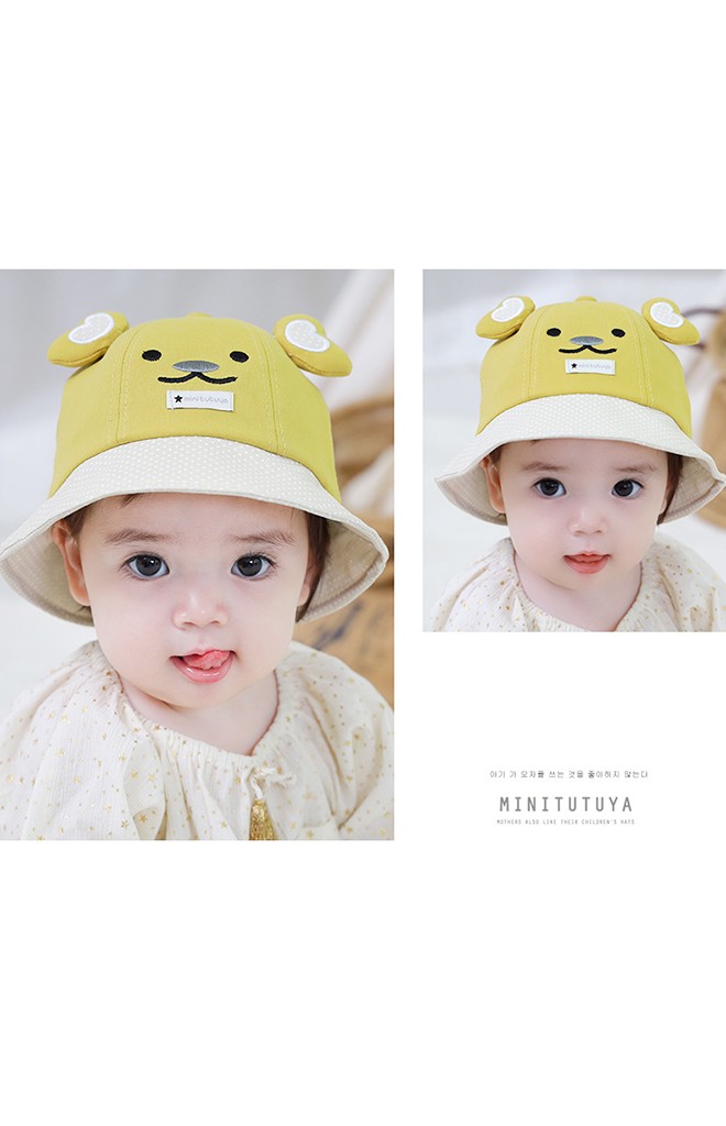 หมวก Bucket หมีน้อย หูรูปหัวใจ TUTUYA