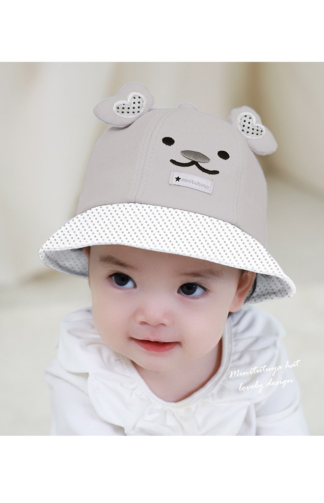 หมวก Bucket หมีน้อย หูรูปหัวใจ TUTUYA