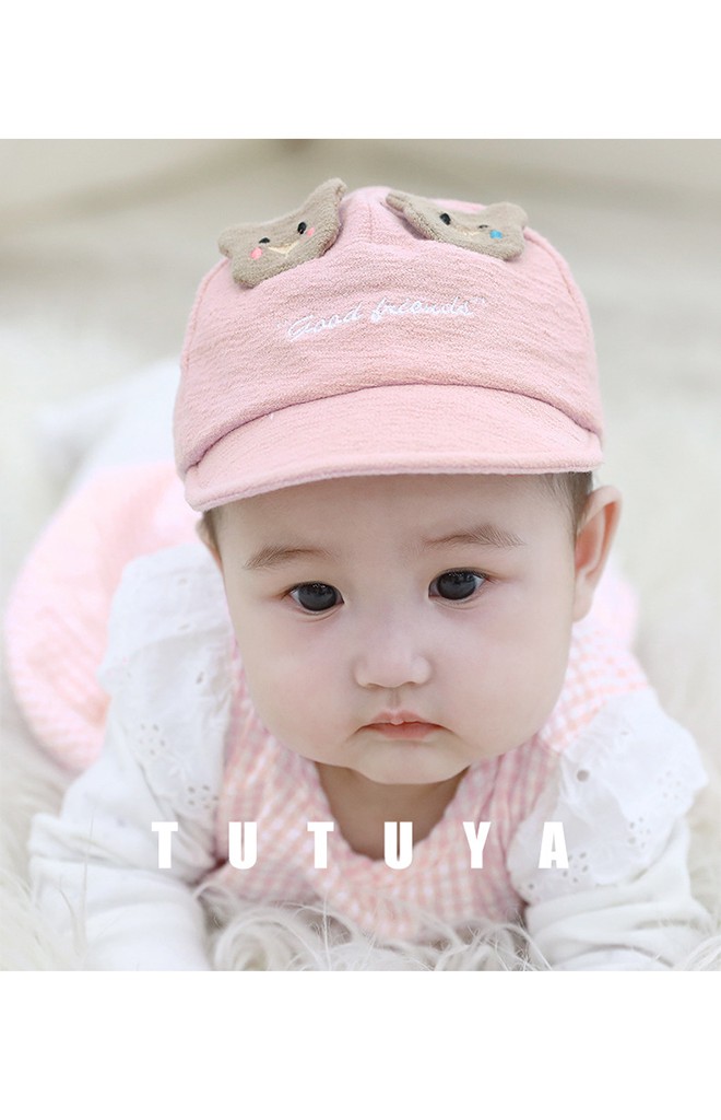 หมวกแก๊ปเด็กเล็กแต่งหูหน้าหมีน้อย TUTUYA