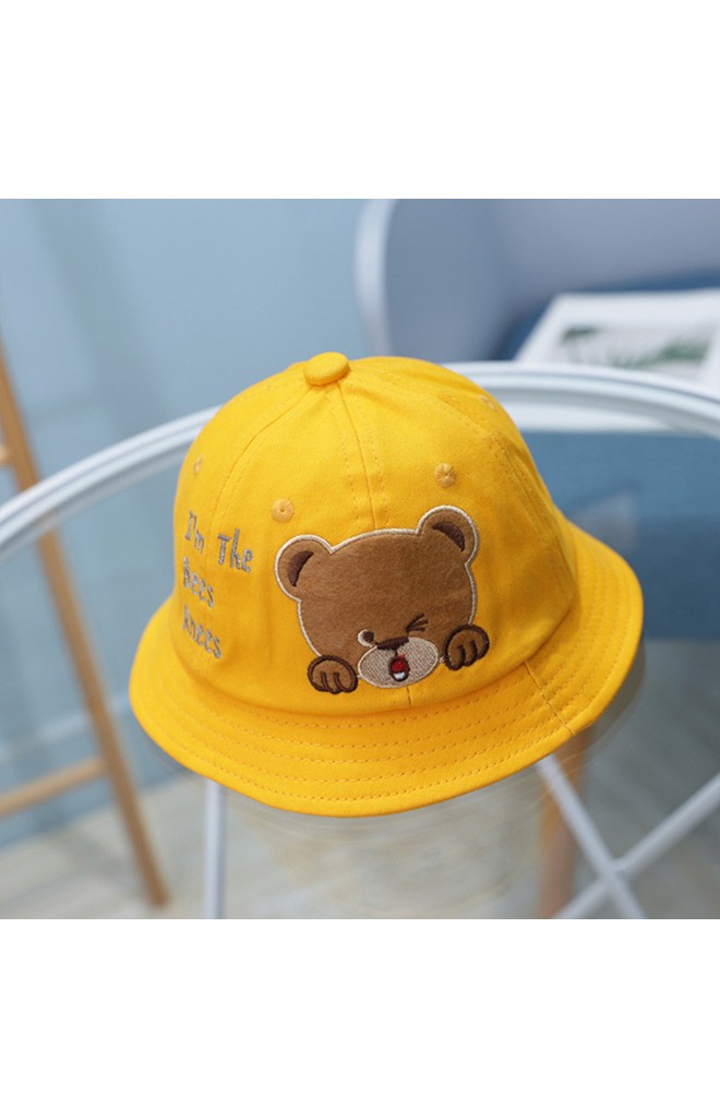 หมวก Bucket หมีน้อยปักอักษร